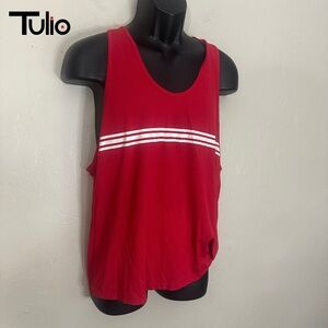 Tulio Mesh Tank Top Large Gently worn 100% polyamide pinpoint mesh 21" armpits